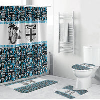 Fiji Bati Bathroom Set Bati Island Warrior Geometry LT9 Bathroom Set (4 pcs) Blue - Polynesian Pride