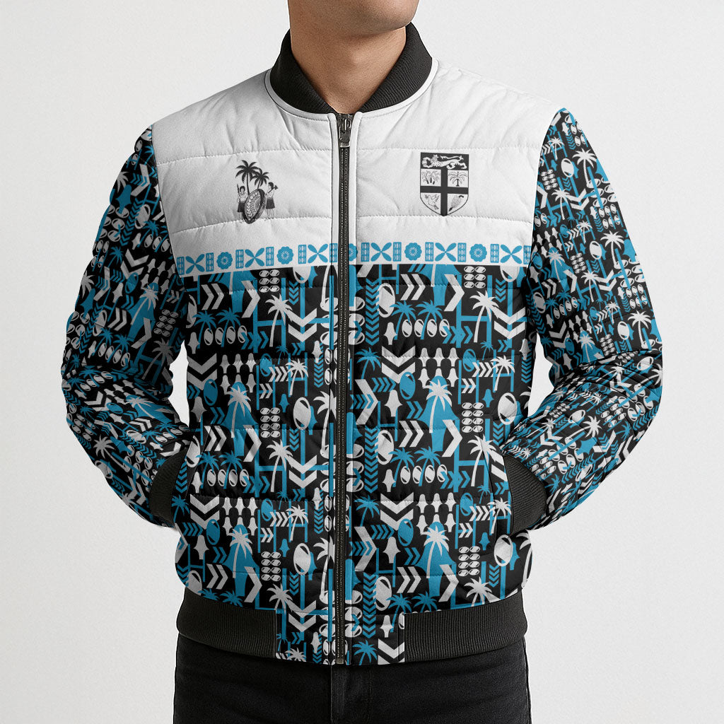 Fiji Bati Bomber Puffer Jacket Bati Island Warrior Geometry