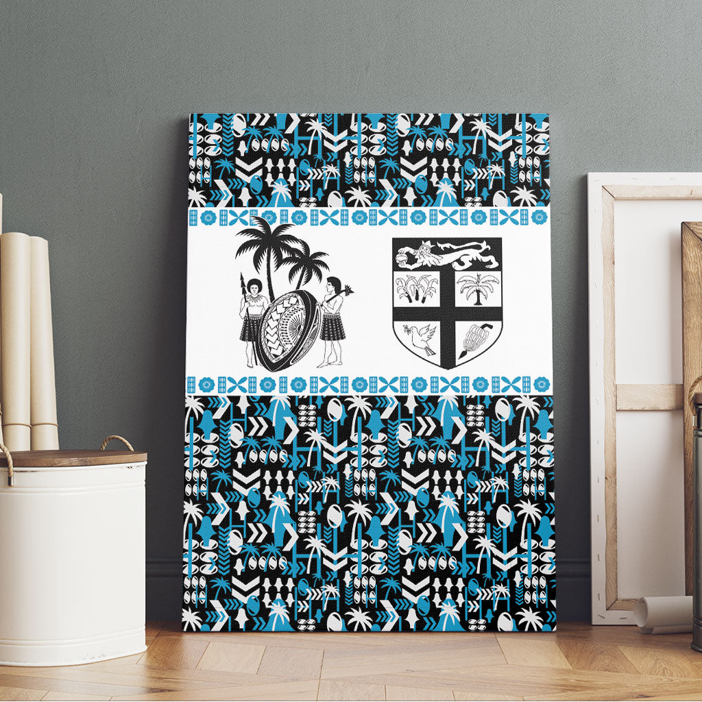 Fiji Bati Canvas Wall Art Bati Island Warrior Geometry LT9 - Polynesian Pride