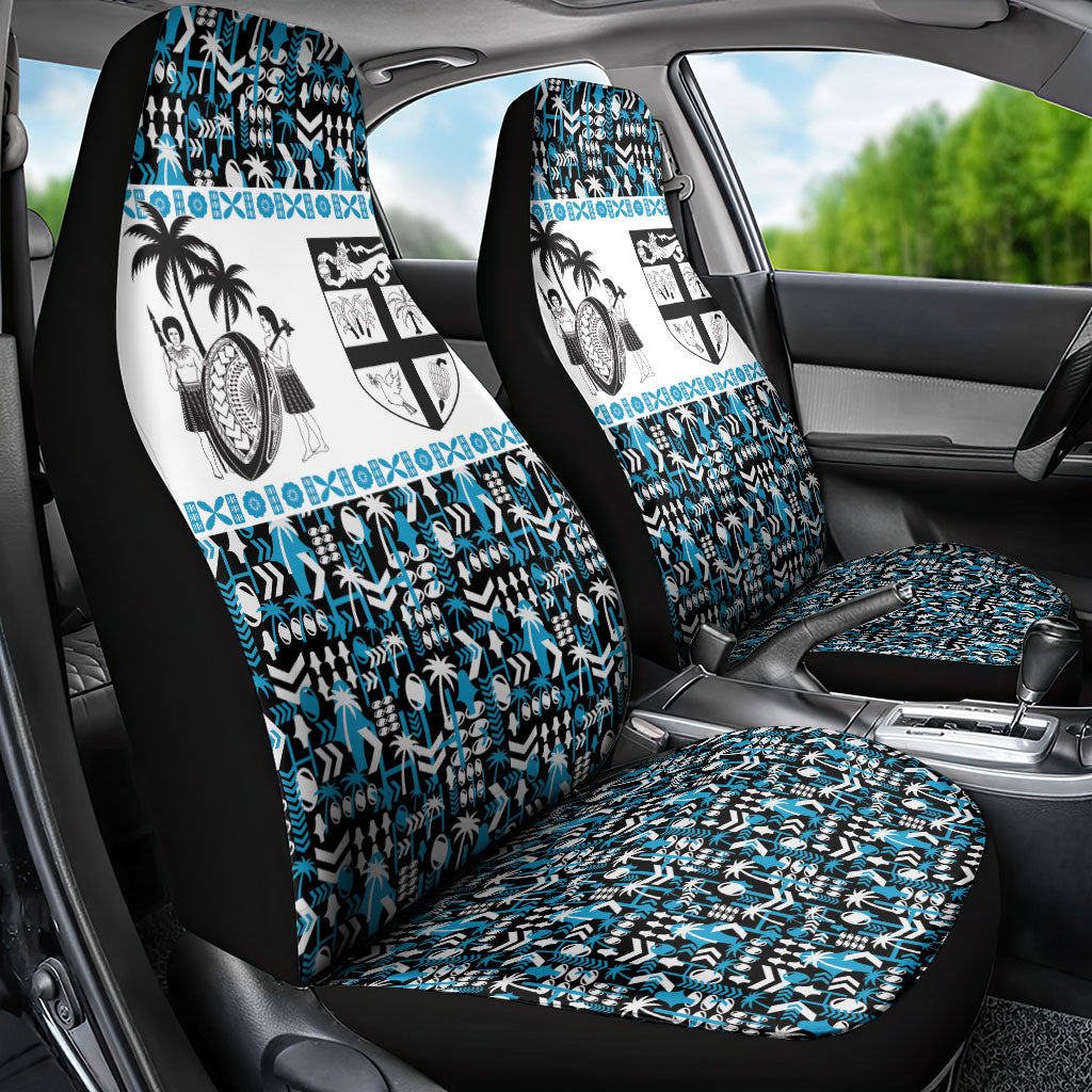 Fiji Bati Car Seat Cover Bati Island Warrior Geometry LT9 - Polynesian Pride