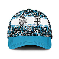 Fiji Bati Classic Cap Bati Island Warrior Geometry LT9 Universal Fit Blue - Polynesian Pride