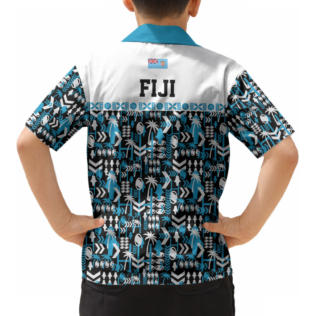 Fiji Bati Kid Hawaiian Shirt Bati Island Warrior Geometry LT9 - Polynesian Pride