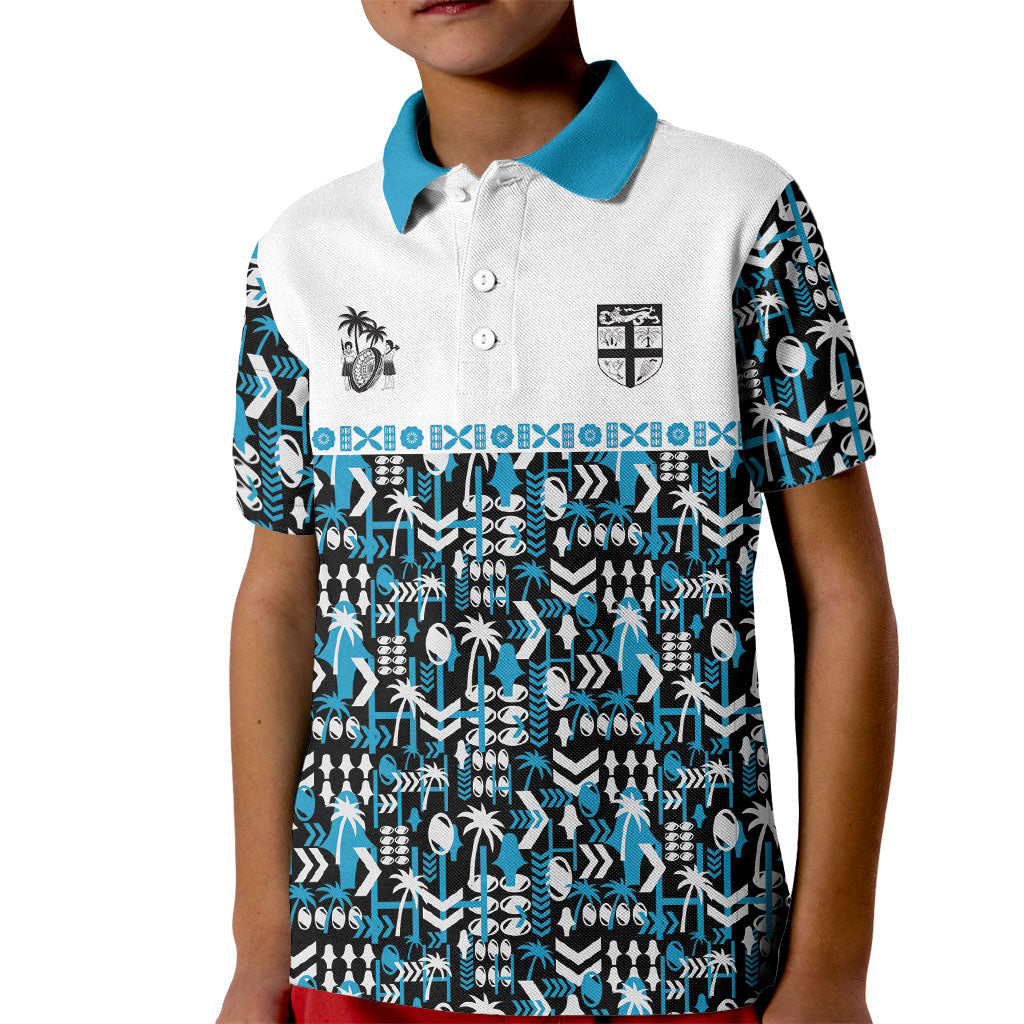 Fiji Bati Kid Polo Shirt Bati Island Warrior Geometry