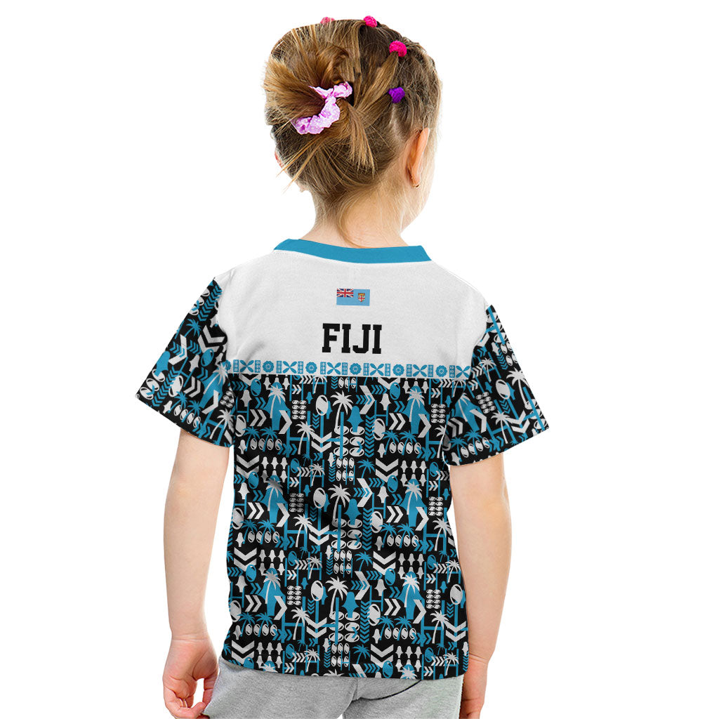 Fiji Bati Kid T Shirt Bati Island Warrior Geometry LT9 - Polynesian Pride