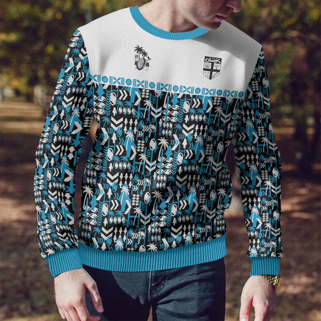 Fiji Bati Ugly Christmas Sweater Bati Island Warrior Geometry LT9 - Polynesian Pride