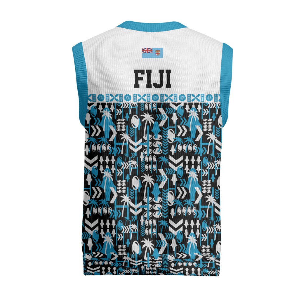 Fiji Bati Christmas Knitted V-Neck Vest Bati Island Warrior Geometry LT9 - Polynesian Pride