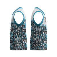 Fiji Bati Christmas Knitted V-Neck Vest Bati Island Warrior Geometry LT9 - Polynesian Pride