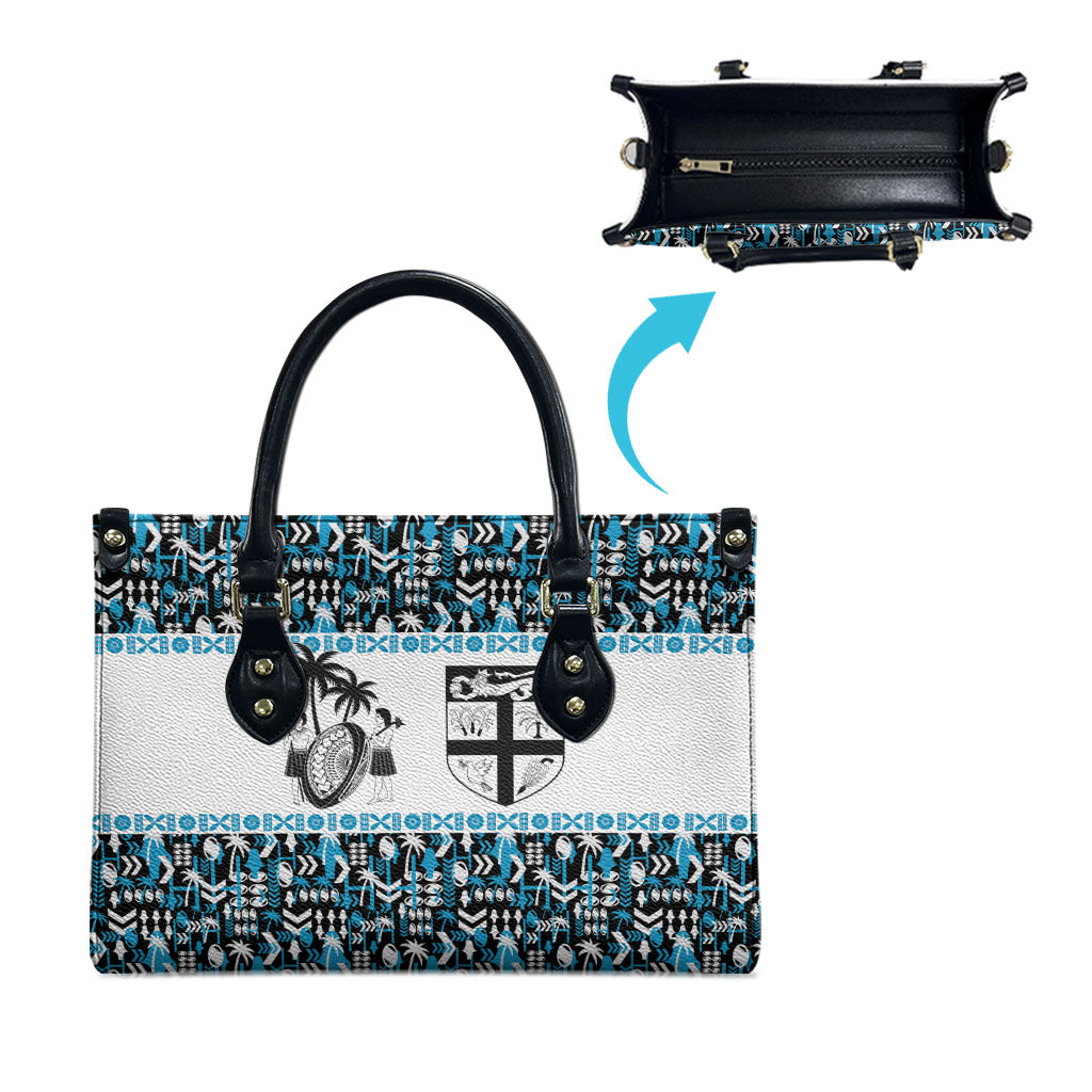Fiji Bati Leather Bag Bati Island Warrior Geometry