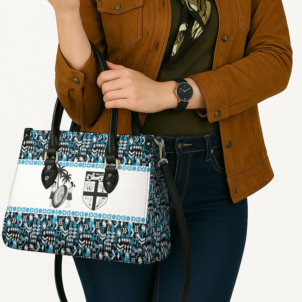 Fiji Bati Leather Bag Bati Island Warrior Geometry
