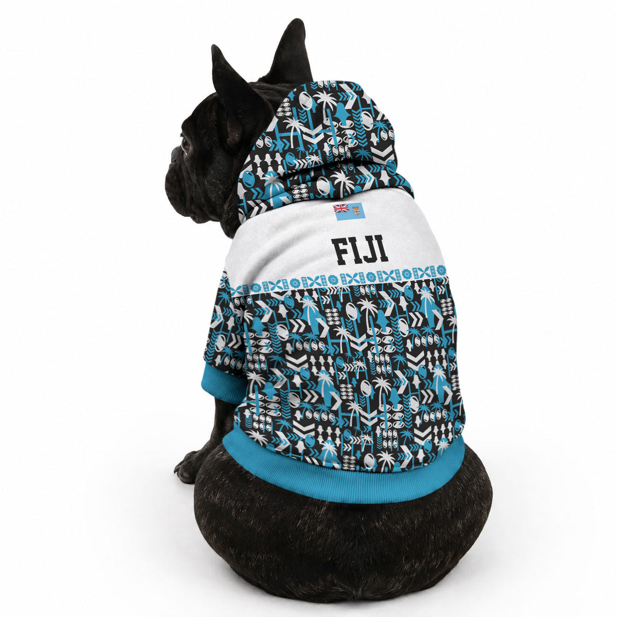 Fiji Bati Pet Hoodie Bati Island Warrior Geometry