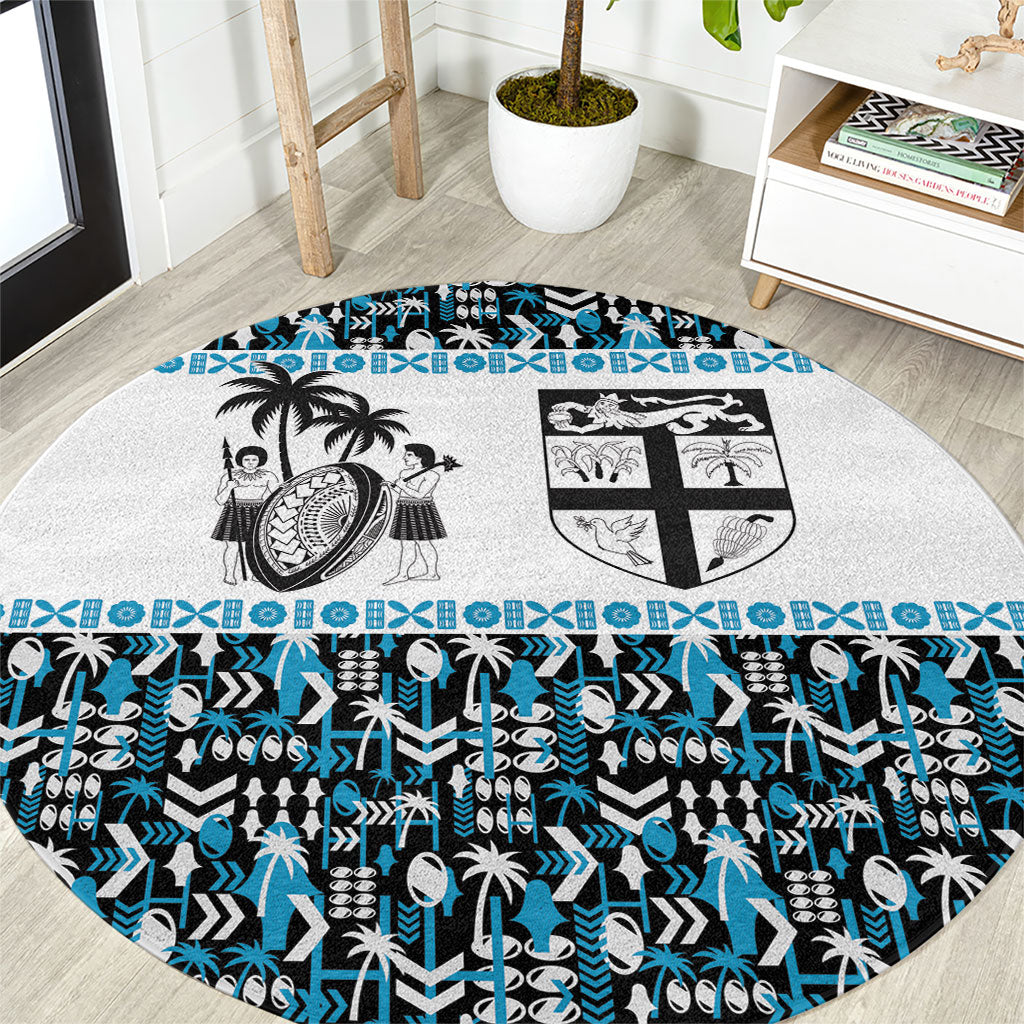 Fiji Bati Round Carpet Bati Island Warrior Geometry