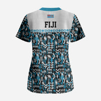 Fiji Bati Scrub Top Bati Island Warrior Geometry