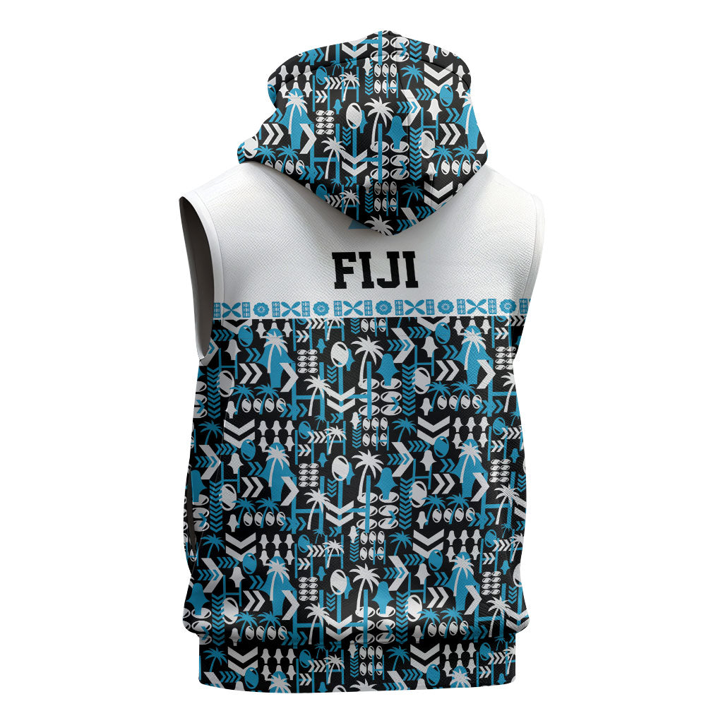 Fiji Bati Sleeveless Hoodie Bati Island Warrior Geometry LT9 - Polynesian Pride