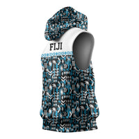 Fiji Bati Sleeveless Hoodie Bati Island Warrior Geometry LT9 - Polynesian Pride