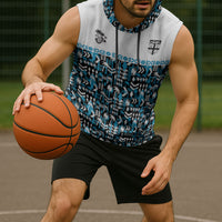 Fiji Bati Sleeveless Hoodie Bati Island Warrior Geometry LT9 - Polynesian Pride