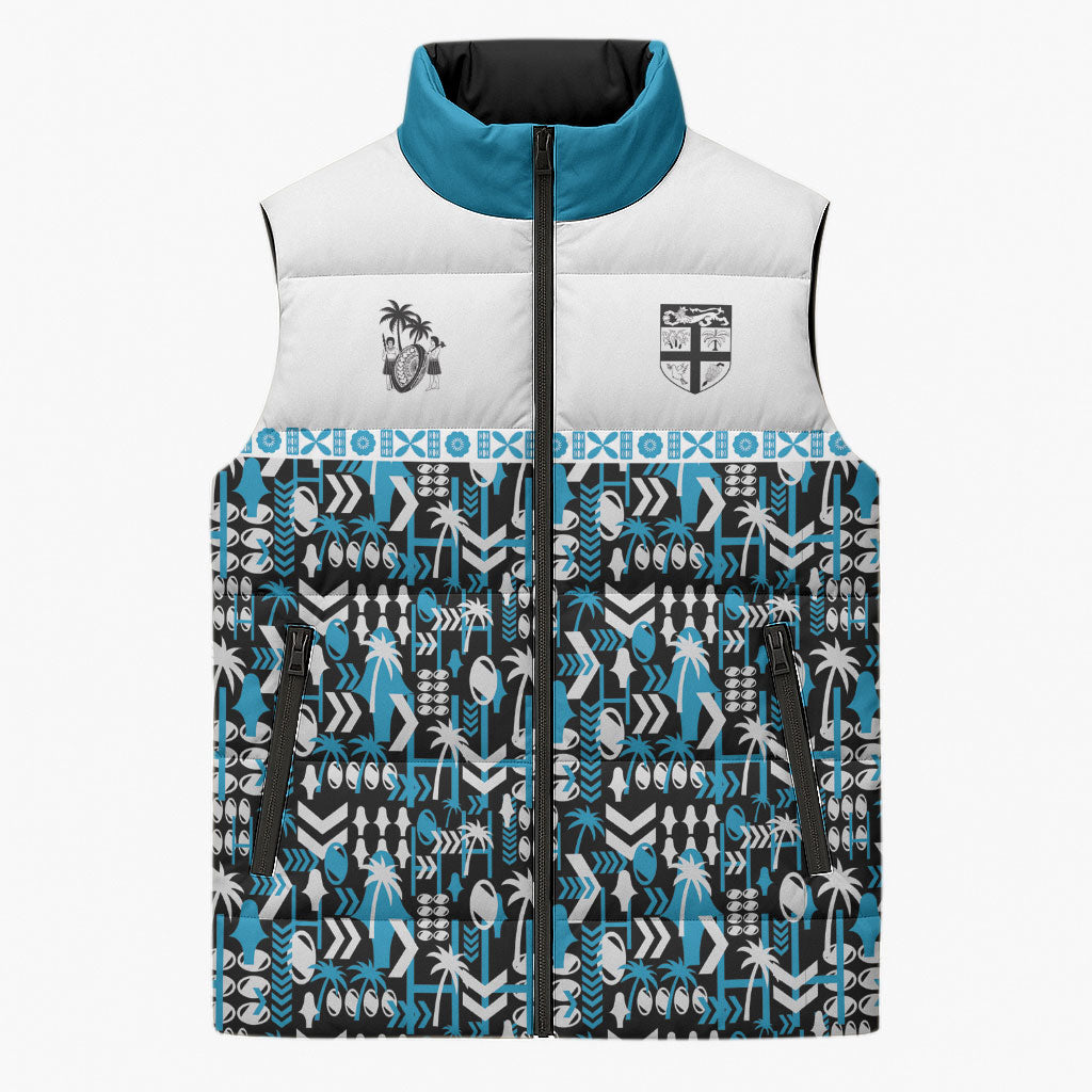 Fiji Bati Sleeveless Puffer Jacket Bati Island Warrior Geometry