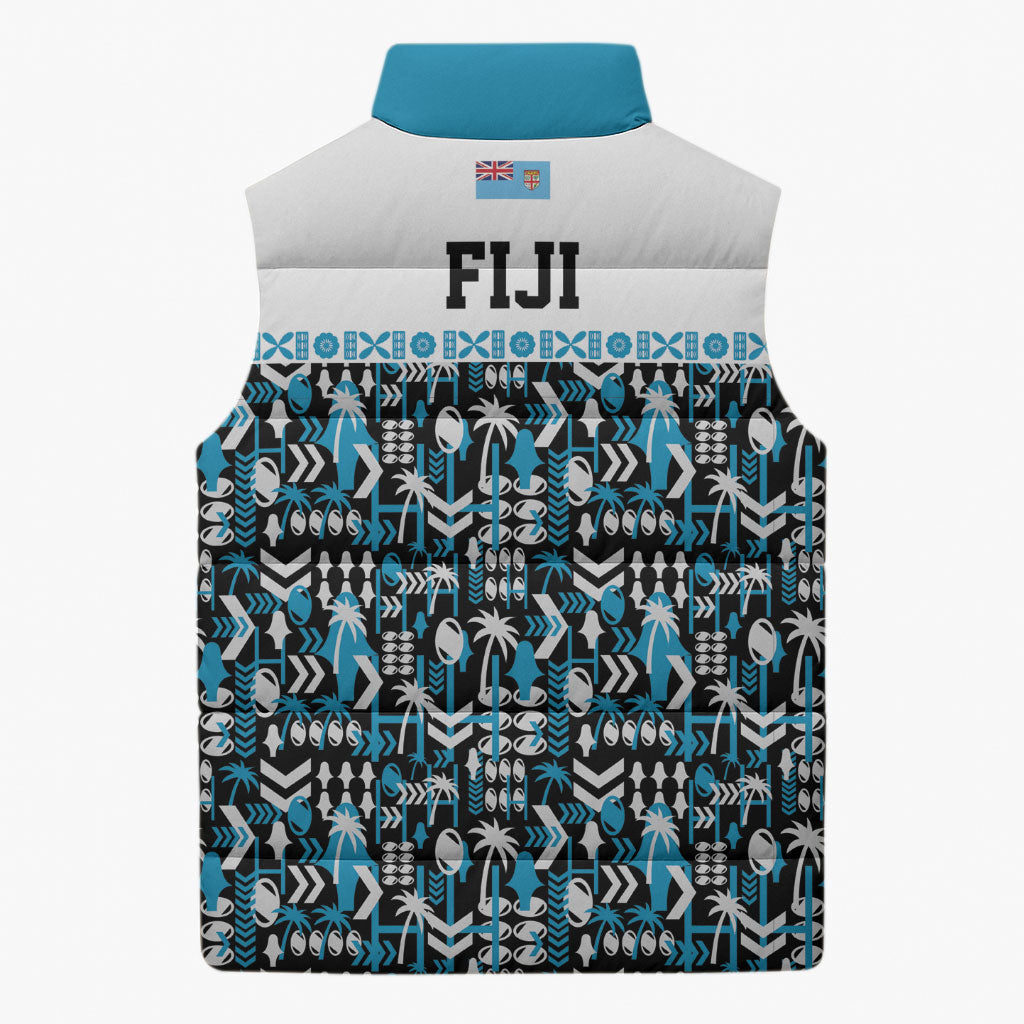 Fiji Bati Sleeveless Puffer Jacket Bati Island Warrior Geometry