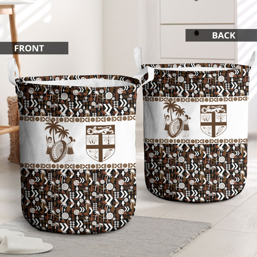 Fiji Bati Laundry Basket Masi-inspired Tapa Pattern LT9 - Polynesian Pride