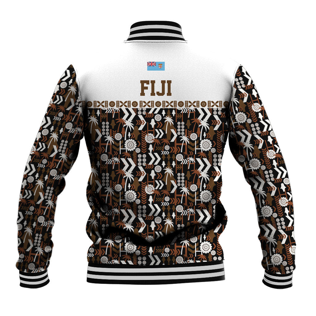 Fiji Bati Baseball Jacket Masi-inspired Tapa Pattern