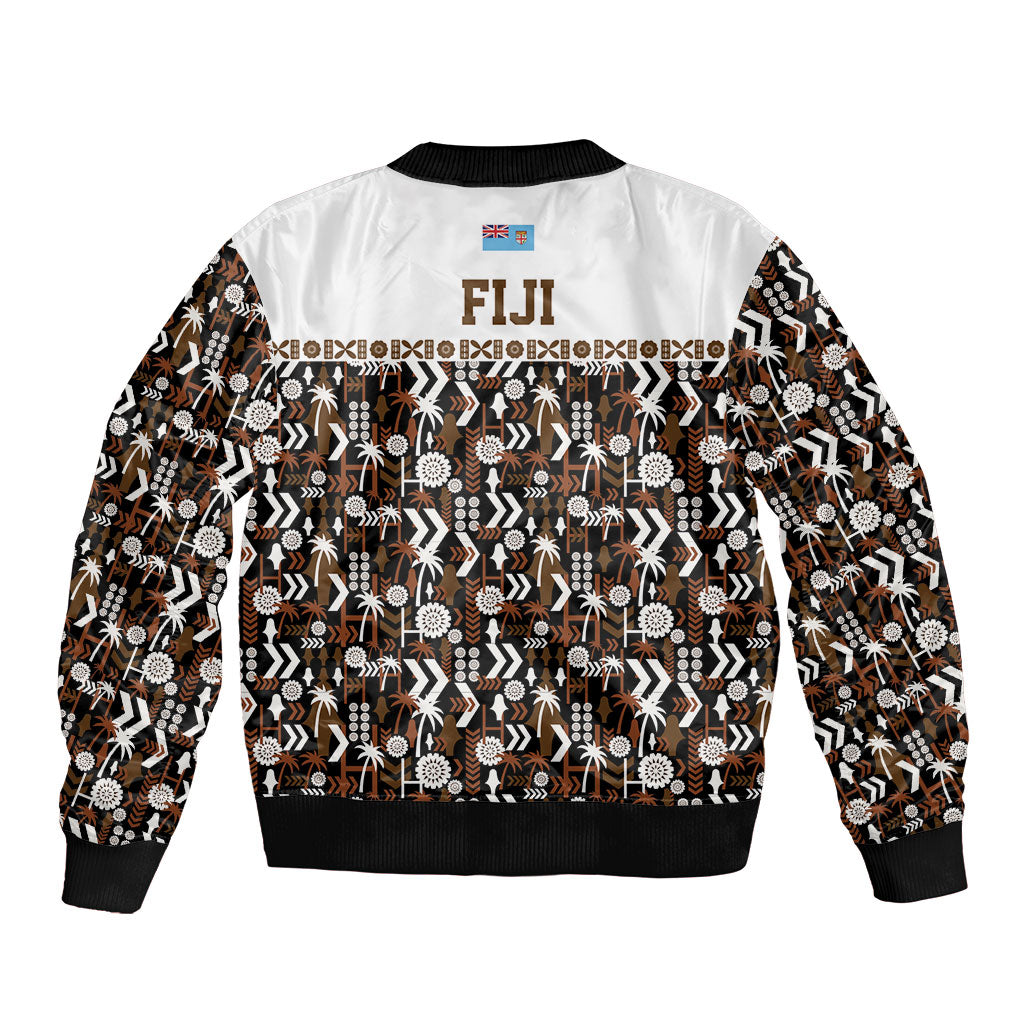 Fiji Bati Bomber Jacket Masi-inspired Tapa Pattern LT9 - Polynesian Pride