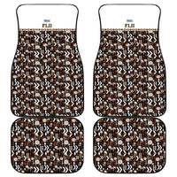 Fiji Bati Car Mats Masi-inspired Tapa Pattern