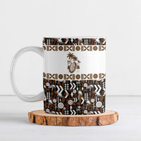 Fiji Bati Ceramic Mug Masi-inspired Tapa Pattern