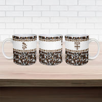 Fiji Bati Ceramic Mug Masi-inspired Tapa Pattern