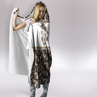 Fiji Bati Hooded Blanket Masi-inspired Tapa Pattern