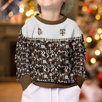 Fiji Bati Kid Ugly Christmas Sweater Masi-inspired Tapa Pattern LT9 - Polynesian Pride
