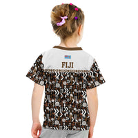 Fiji Bati Kid T Shirt Masi-inspired Tapa Pattern