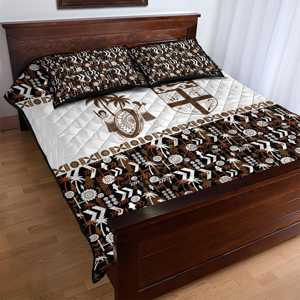 Fiji Bati Quilt Bed Set Masi-inspired Tapa Pattern