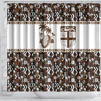 Fiji Bati Shower Curtain Masi-inspired Tapa Pattern LT9 - Polynesian Pride