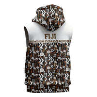 Fiji Bati Sleeveless Hoodie Masi-inspired Tapa Pattern LT9 - Polynesian Pride