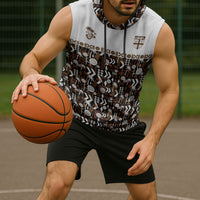 Fiji Bati Sleeveless Hoodie Masi-inspired Tapa Pattern LT9 - Polynesian Pride