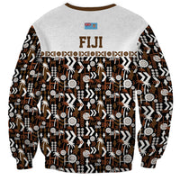 Fiji Bati Sweatshirt Masi-inspired Tapa Pattern LT9 - Polynesian Pride