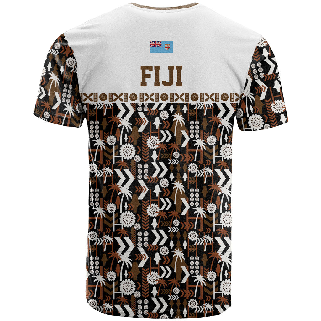Fiji Bati T Shirt Masi-inspired Tapa Pattern