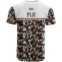 Fiji Bati T Shirt Masi-inspired Tapa Pattern