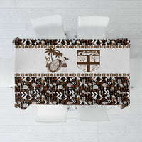Fiji Bati Tablecloth Masi-inspired Tapa Pattern LT9 Brown - Polynesian Pride
