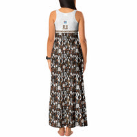 Fiji Bati Tank Maxi Dress Masi-inspired Tapa Pattern LT9 - Polynesian Pride