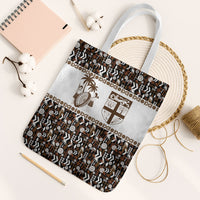 Fiji Bati Tote Bag Masi-inspired Tapa Pattern LT9 White Strap One Size Brown - Polynesian Pride