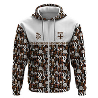 Fiji Bati Zip Hoodie Masi-inspired Tapa Pattern