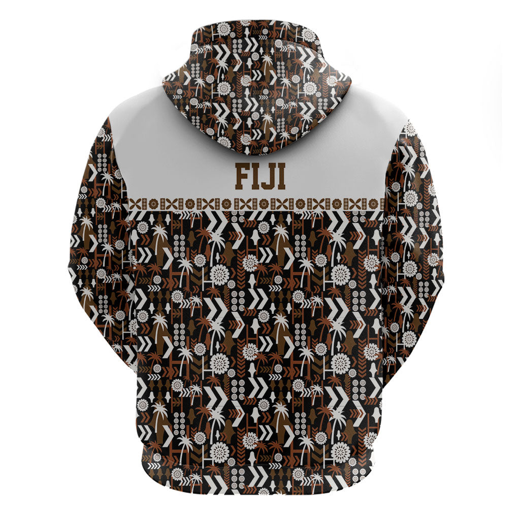 Fiji Bati Zip Hoodie Masi-inspired Tapa Pattern