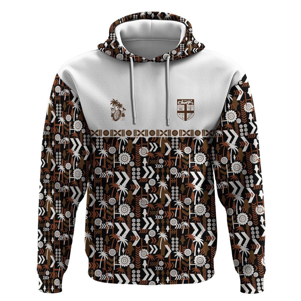 Fiji Bati Zip Hoodie Masi-inspired Tapa Pattern