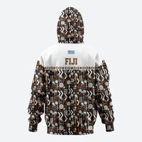 Fiji Bati Zip Hoodie Masi-inspired Tapa Pattern