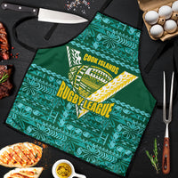 Cook Islands Island Floral Apron Teal Traditional Kuki's Geometric Pattern LT9 Teal - Polynesian Pride