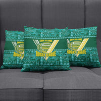 Cook Islands Island Floral Pillow Cover Teal Traditional Kuki's Geometric Pattern LT9 - Polynesian Pride