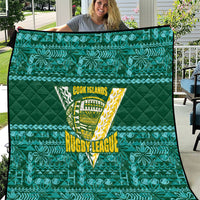 Cook Islands Island Floral Quilt Teal Traditional Kuki's Geometric Pattern LT9 Teal - Polynesian Pride