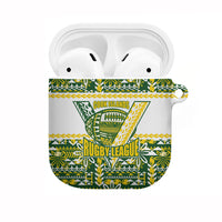 Cook Islands Island Floral AirPods Case Green Traditional Kuki's Geometric Pattern LT9 Green - Polynesian Pride