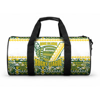 Cook Islands Island Floral Duffle Bag Green Traditional Kuki's Geometric Pattern LT9 One size Green - Polynesian Pride