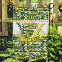 Cook Islands Island Floral Garden Flag Green Traditional Kuki's Geometric Pattern LT9 Garden Flag Green - Polynesian Pride
